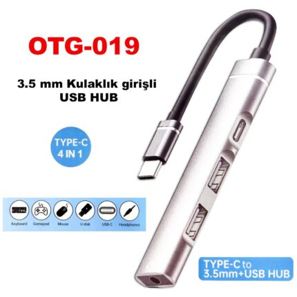 5-in-1 Kart Okuyuculu USB Çoğaltıcı – b019 Teknolojik Ürünler