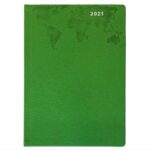 hk5519 – Termo Deri̇ Dünya Gofre Baskili Ajanda 17x24cm Promosyon Ajanda